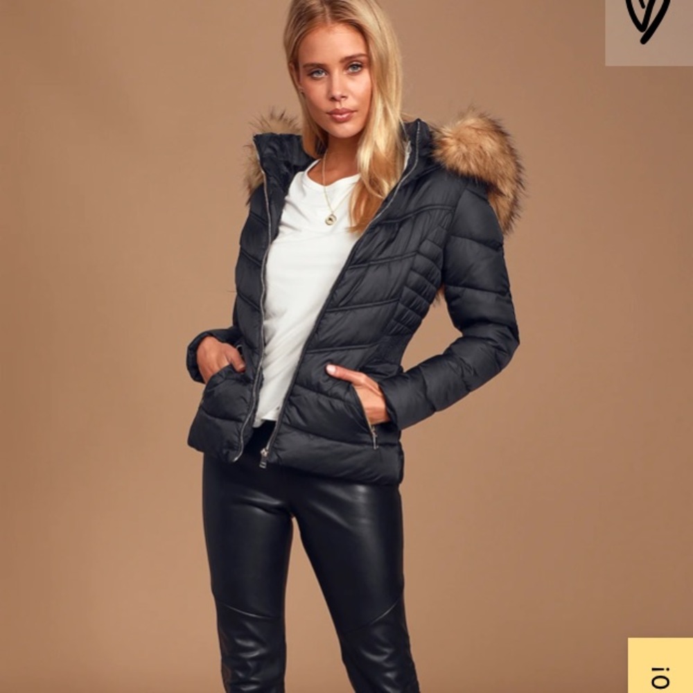 Secret trails black puffer Jacket from Lulus